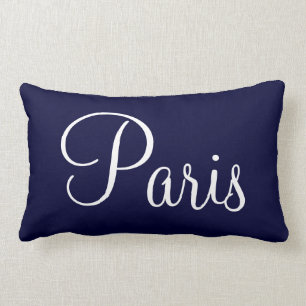 Rectangle Coussin lombaire de Bonjour Paris
