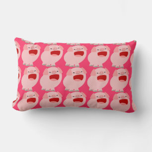Rectangle Coussin Lombaire de Cochon Chanteur de Dessin Anim