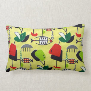 Rectangle Coussin lombaire de conception atomique moderne de