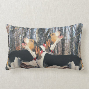 Rectangle Coussin lombaire de Coonhound de marcheur de