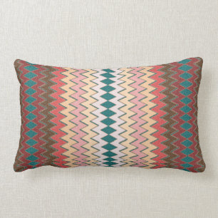Rectangle Coussin lombaire de coton de zigzag de Chevron de