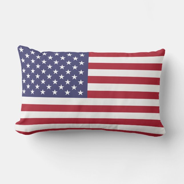Rectangle Coussin lombaire de drapeau fier et patriotique (Recto)