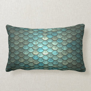 Rectangle Coussin lombaire de jet d'échelles de sirène