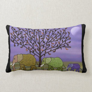 Rectangle Coussin lombaire de lune d'éléphant