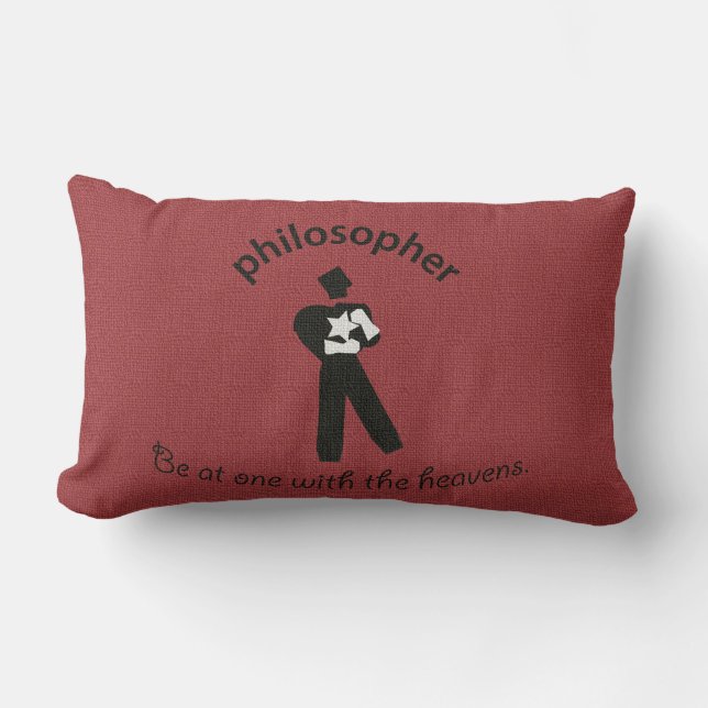 Rectangle Coussin lombaire de philosophe vintage (Recto)