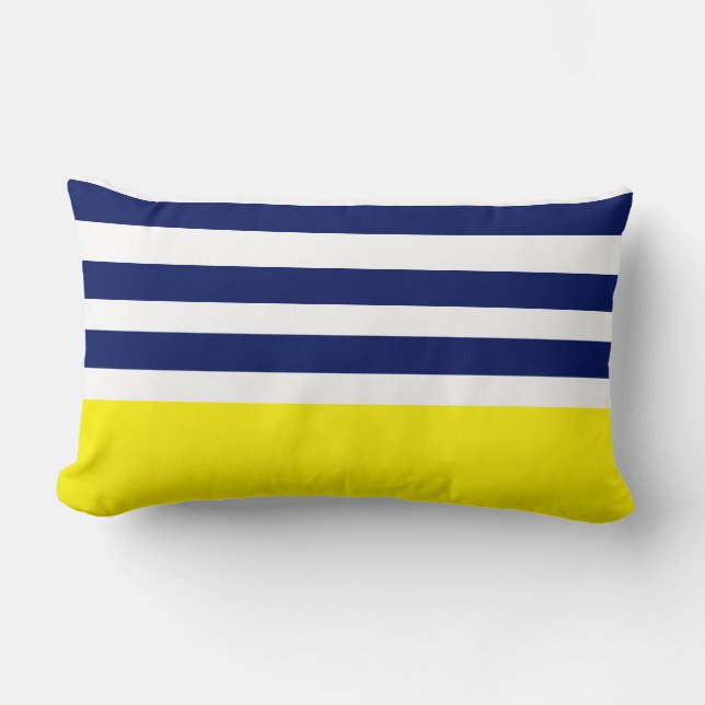 Rectangle Coussin lombaire de rayure nautique (Recto)