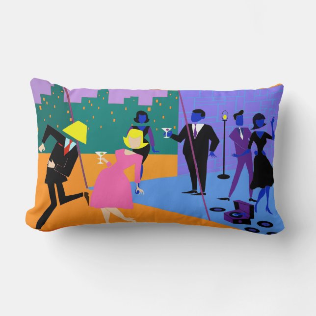 Rectangle Coussin lombaire de rétro partie urbaine de dessus (Recto)