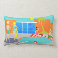 Coussin lombaire de rétro réception au bord de la