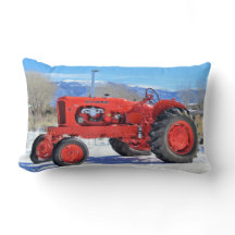Coussin lombaire de scène d'hiver de tracteur