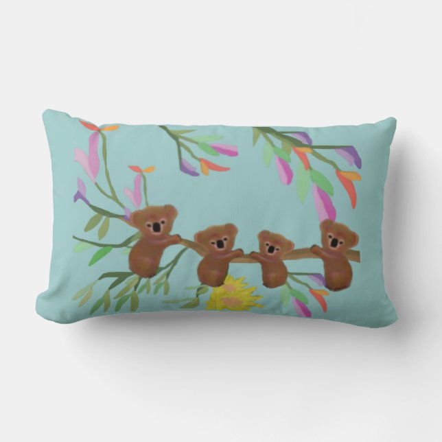 Rectangle Coussin lombaire de sortie de koala de bébé (Recto)
