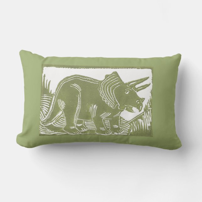 Rectangle Coussin lombaire de Triceratops (Recto)