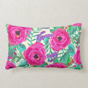 Rectangle Coussin lombaire décoratif floral frais