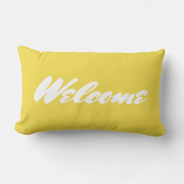 Rectangle Coussin lombaire des textes de jaune fait sur (Recto)