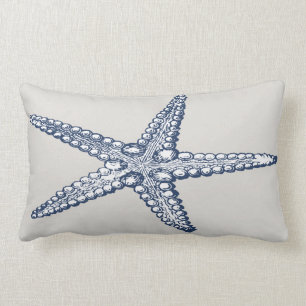 Rectangle Coussin lombaire d'étoiles de mer nautiques