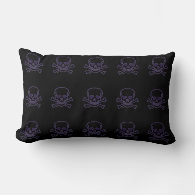Rectangle Coussin lombaire du crâne fantôme plusieurs crânes (Recto)