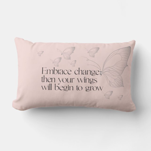 Rectangle Coussin lombaire Embrasser le changement (Recto)