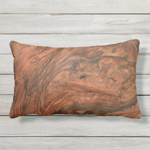 Rectangle Coussin lombaire en bois de Faux