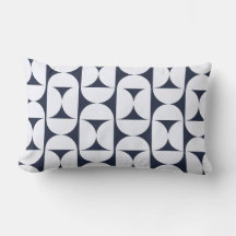 Coussin Lombaire Géométrique Navy Moderne