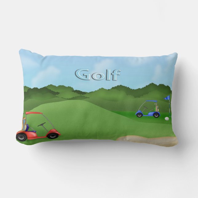 Rectangle Coussin lombaire jouant au golf (Recto)