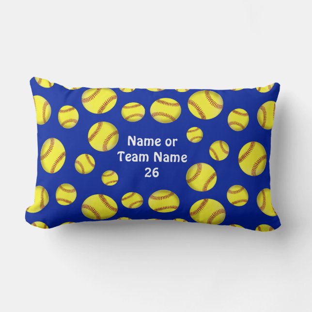 Rectangle Coussin lombaire personnalisé du base-ball dans (Recto)