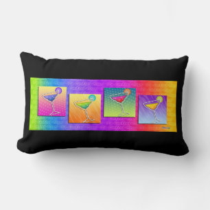 Rectangle COUSSIN LOMBAIRE RÉVERSIBLE MARGARITAS Pop Art
