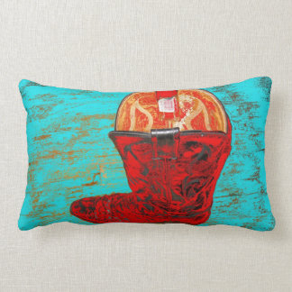 Rectangle Coussin lombaire rouge de botte de cowboy