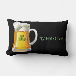 Rectangle Coussin lombaire Saint-Patrick-Bière & Trèfle