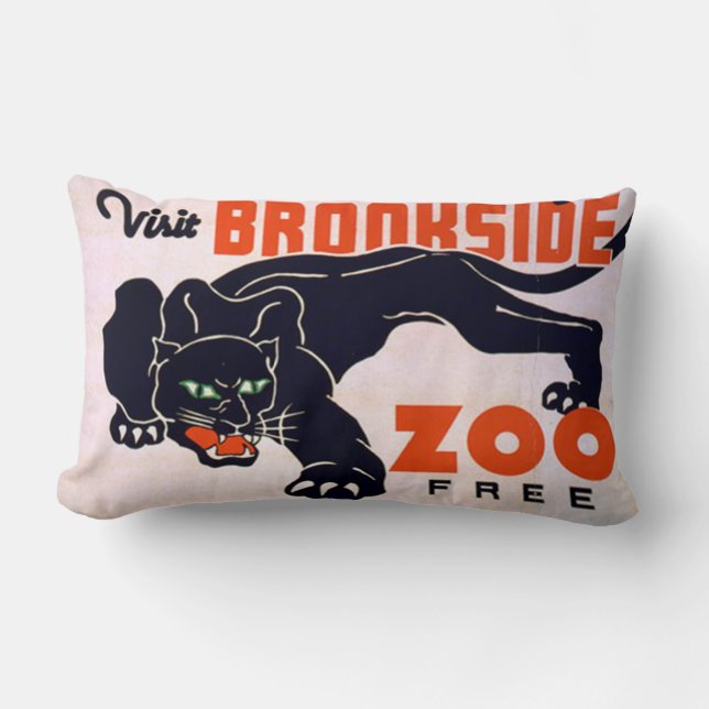 Rectangle coussin lombaire vintage Black Panther (Recto)