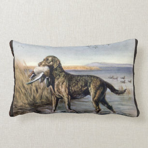 Rectangle Coussin lombaire vintage de chien d'eau