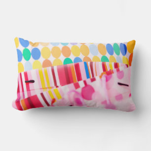 Rectangle Coussin Lumbar À petits pois coloré