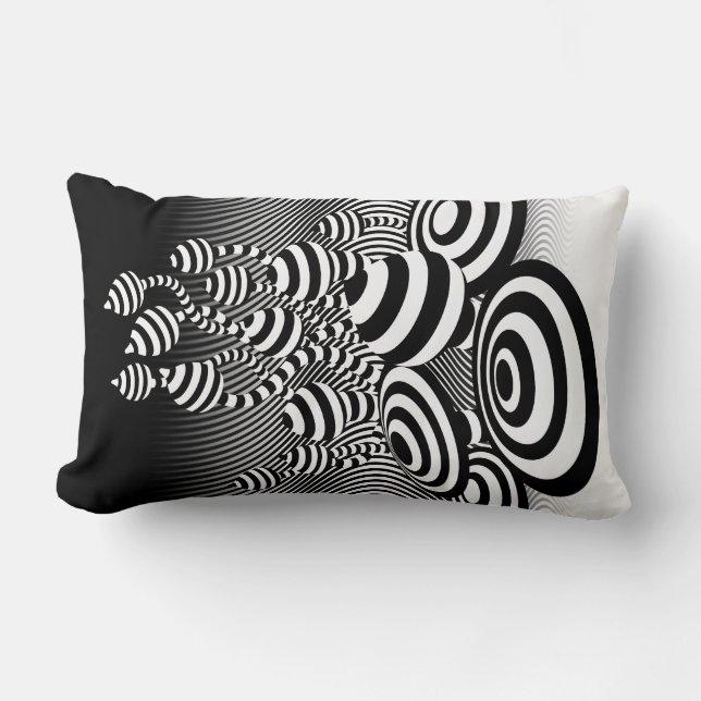 Rectangle Coussin Lumbar avec des champignons magiques. (Recto)