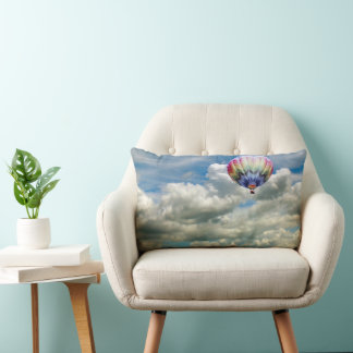 Rectangle Coussin (lumbar) - Ballon à air chaud dans les nua