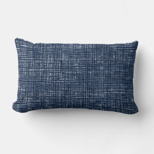 Rectangle Coussin Lumbar bleu de la marine Indigo