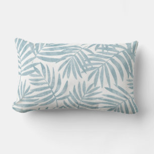 Rectangle Coussin Lumbar bleu et blanc Aqua