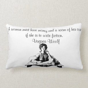 Rectangle Coussin Lumbar de la citation de Virginia Woolf