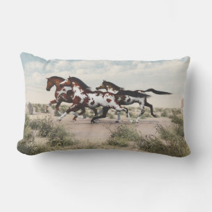 Rectangle Coussin Lumbar de Peinture à galop