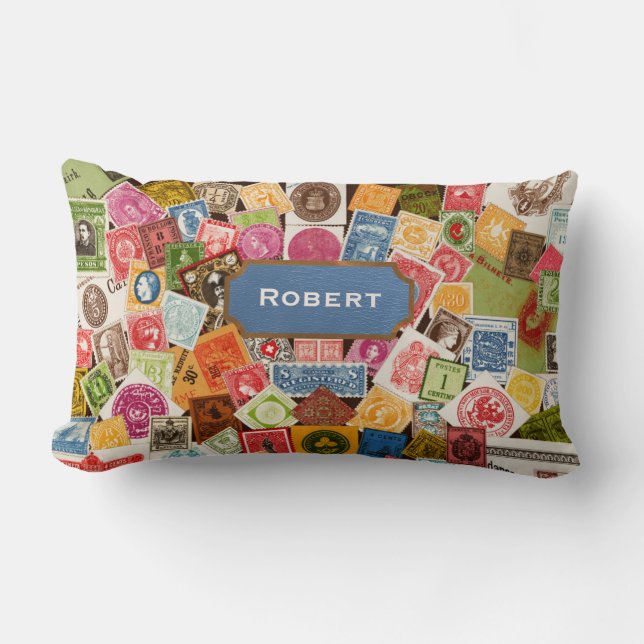 Rectangle Coussin Lumbar du collecteur de timbres (Recto)