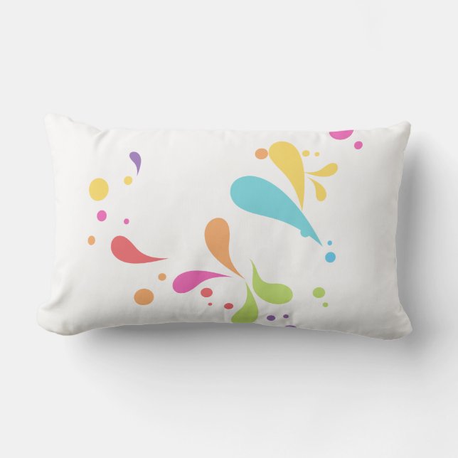 Rectangle Coussin Lumbar du Nouvel An 13" x 21" (Recto)