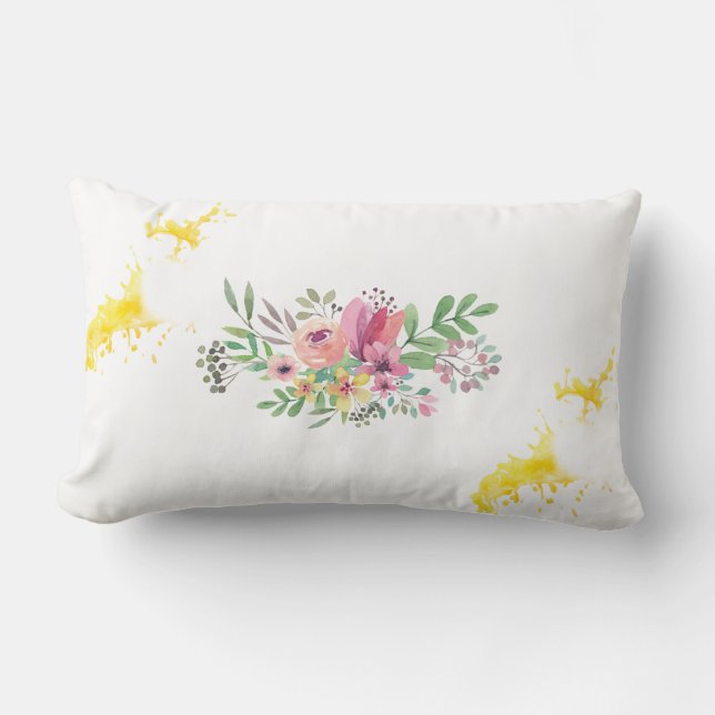 Rectangle Coussin Lumbar du Nouvel An 13" x 21" (Recto)