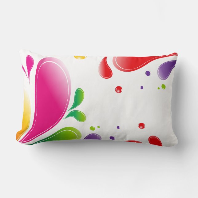 Rectangle Coussin Lumbar du Nouvel An 13" x 21" (Recto)