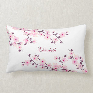 Rectangle Coussin Lumbar en fleurs de cerisiers (Sakura)