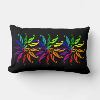 Rectangle Coussin (Lumbar) - Feuilles de roulette couleur su