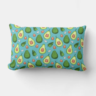 Rectangle Coussin Lumbar Motif Avocado