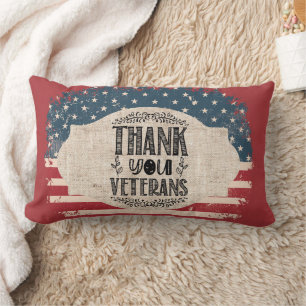 Rectangle Coussin Lumbar pour vétérans Merci