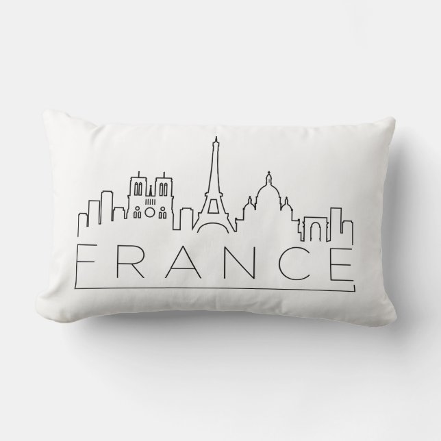 Rectangle Coussin Lumbar Skyline France (Recto)
