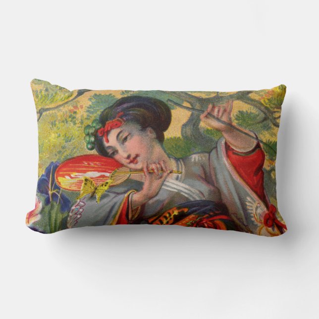 Rectangle Coussin Lumbar tactile papillon (Recto)