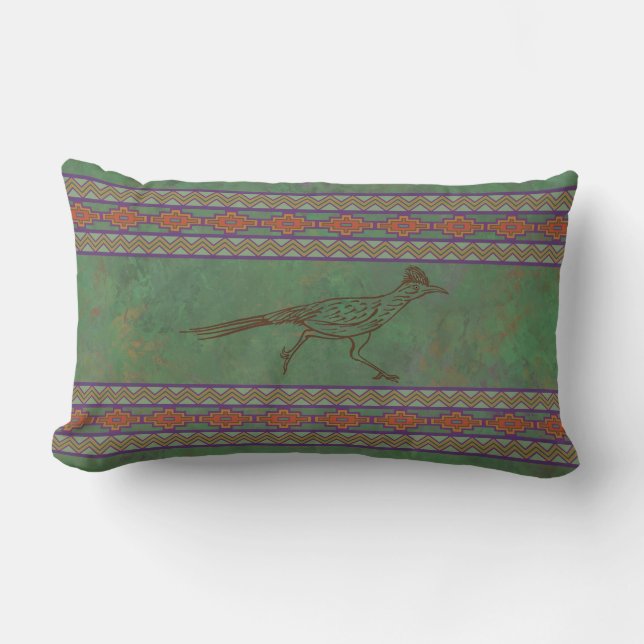 Rectangle Coussin Lumbar vert Sagebrush du sud-ouest (Recto)