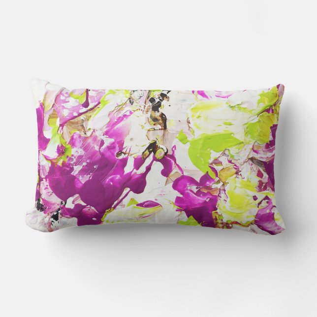 Rectangle Coussin magenta de pluie (Recto)