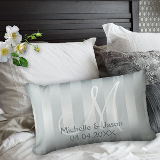 Rectangle Coussin Mariage gris clair gris argenté