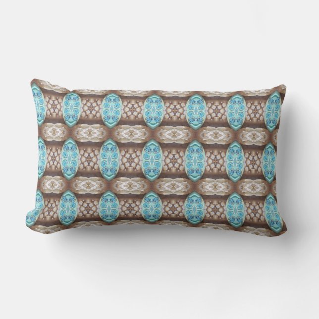 Rectangle Coussin motif Blue Stones (Recto)